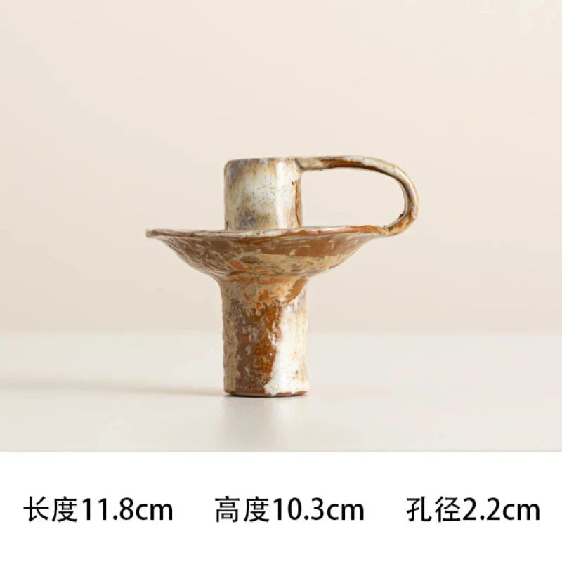 Eleganter Keramik Teelichthalter im Retro-Stil – Zeitlose Dekoration für Wohnräume und Garten