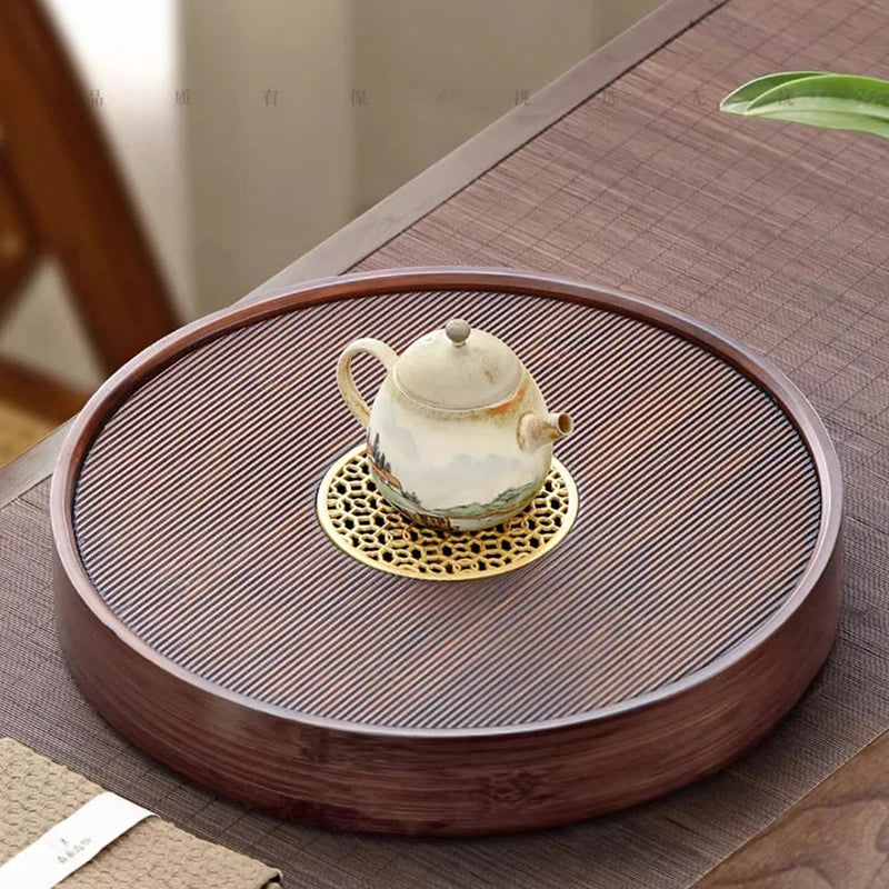 Kristall-Bambus Tee- und Servierplatte: Eleganz für Ihre Küche