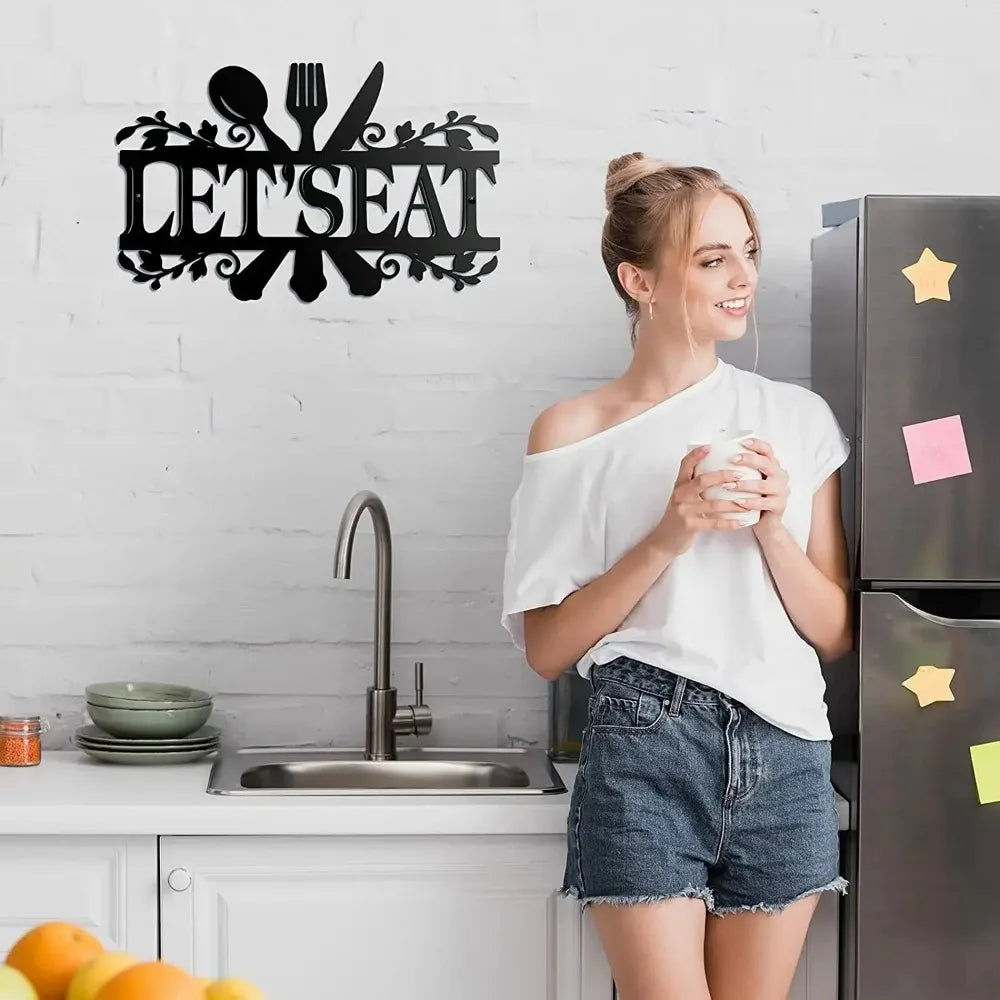 Atheltichub Metall-Wandschild für die Küche – Trendiges Bauernhaus-Dekor 🍳🏡