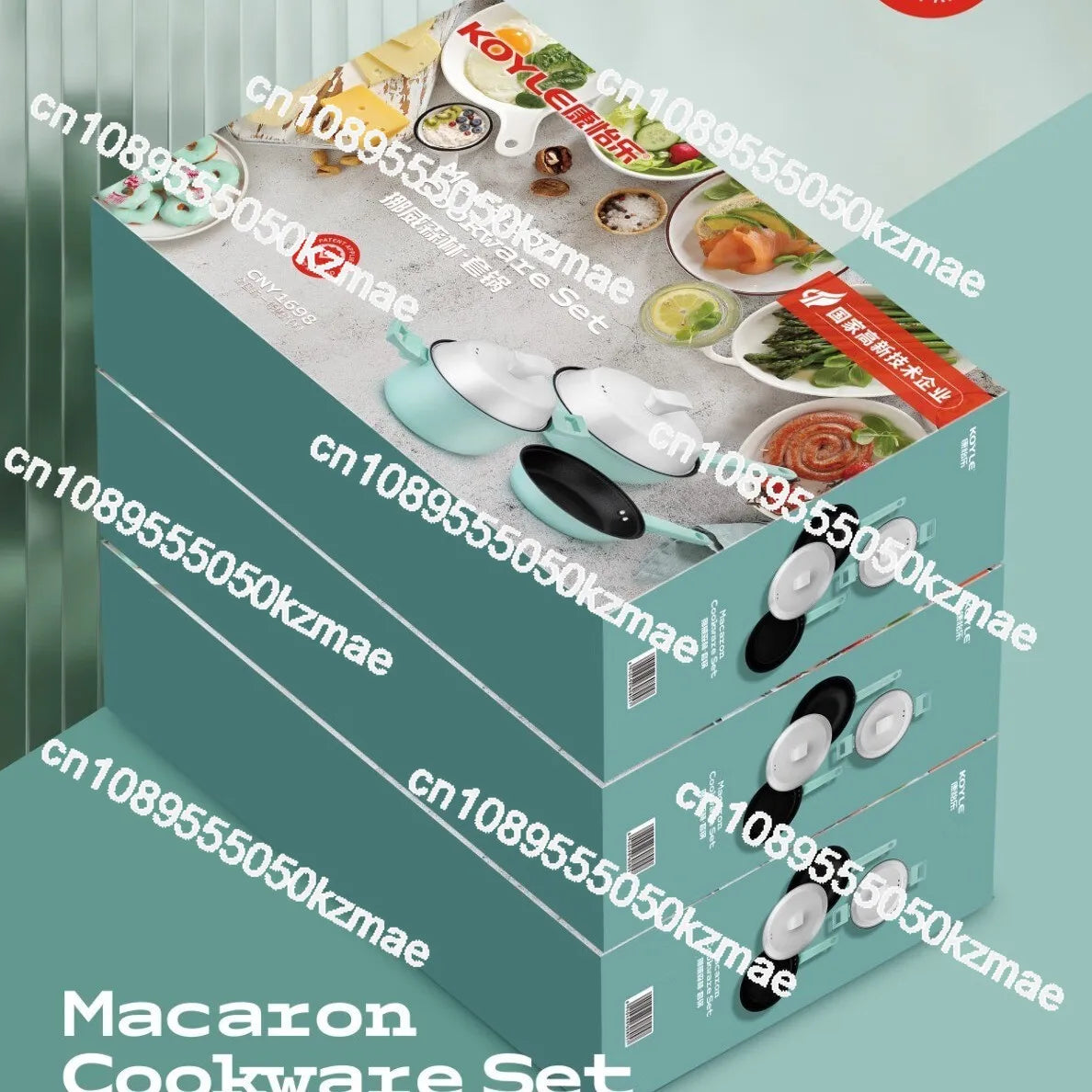 Eleganter Minimalistischer Wok in Hellgrün – Zeitlos, Robust und Gesund