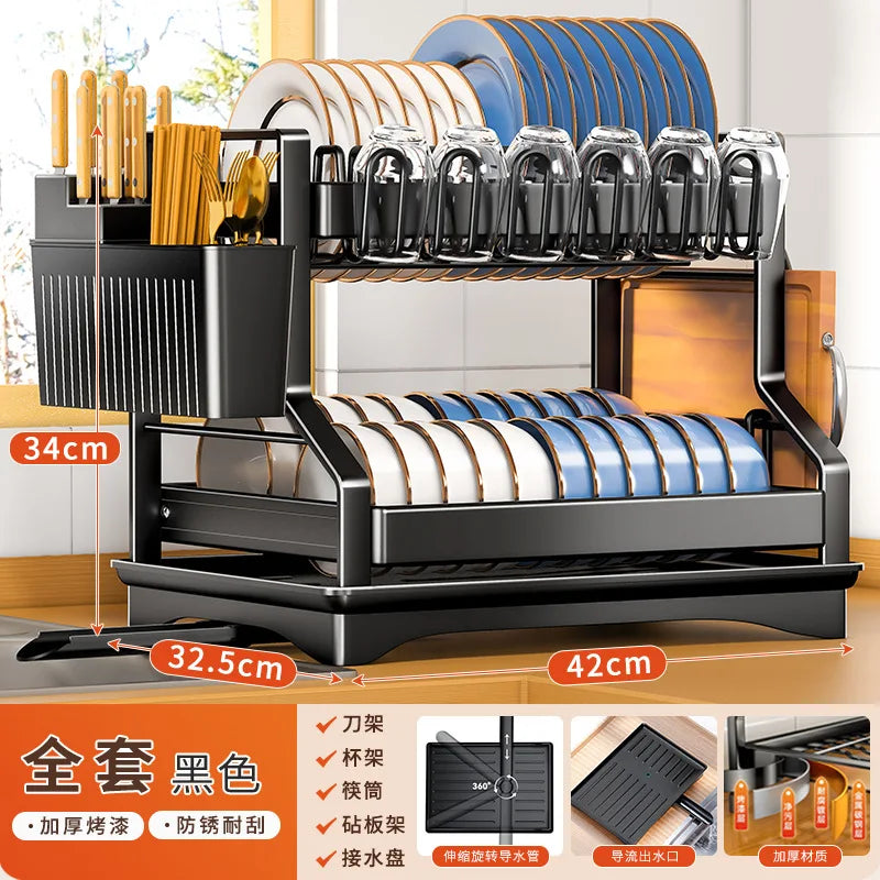 Atheltichub 2-stöckiger Küchengeräte-Trockner & Aufbewahrung – Perfekte Ordnung für Ihre Arbeitsplatte! ✨