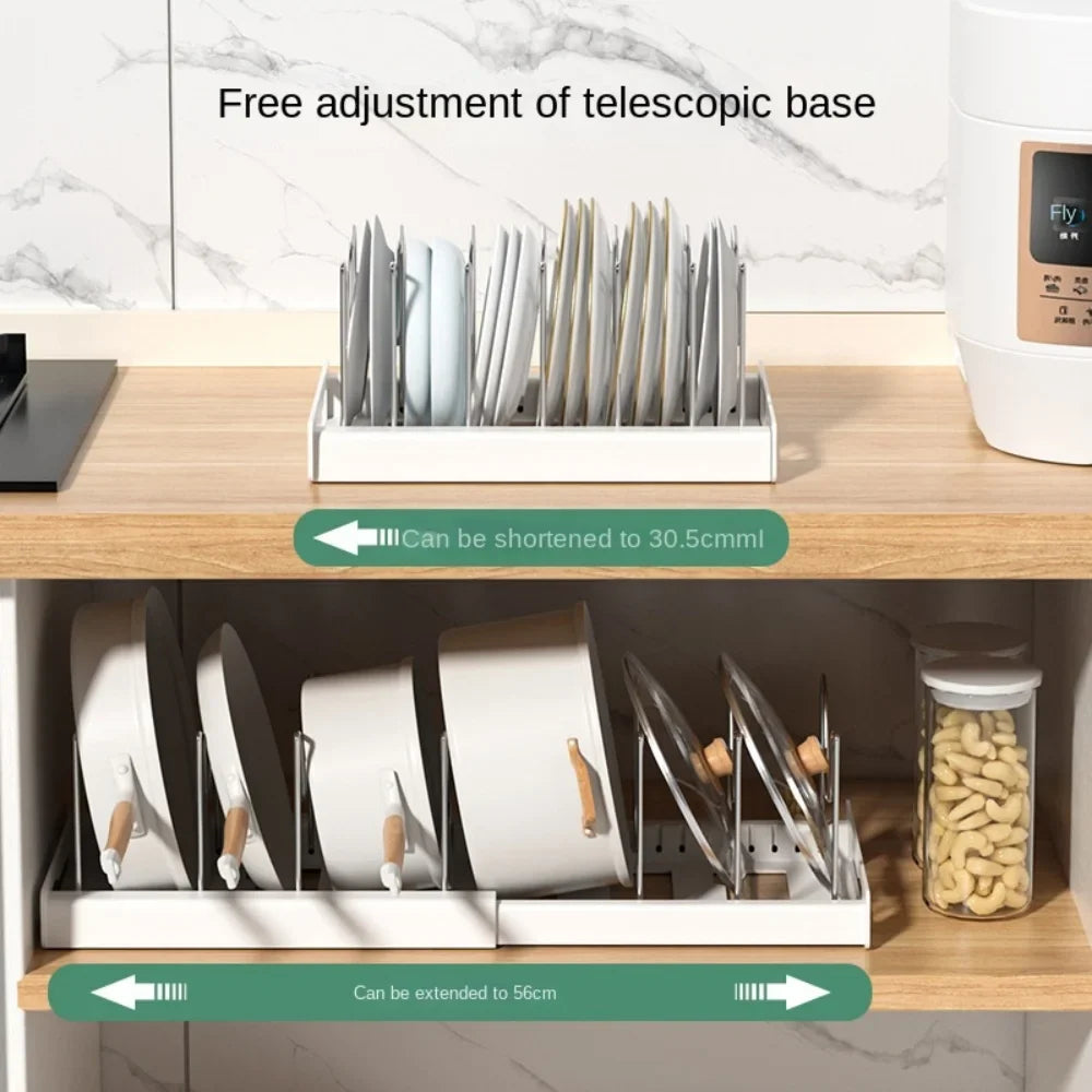 Eleganter Küchenhelfer: Faltbarer Utensilien- und Deckel-Organizer