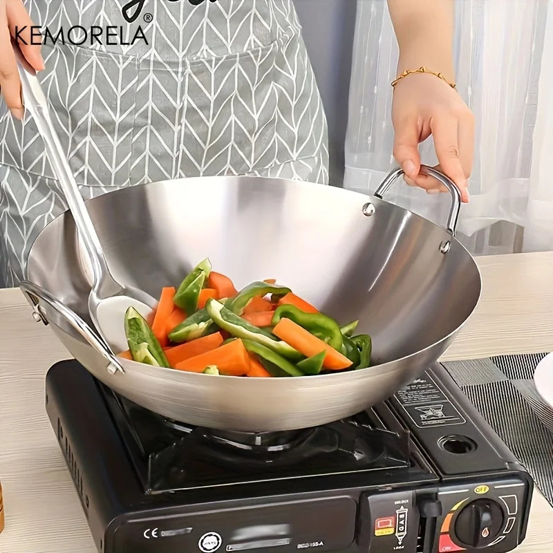 KEMORELA Edelstahl Wok – Zeitlose Eleganz für gesundes Kochen