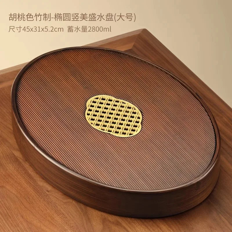 Kristall-Bambus Tee- und Serviertablett – Eleganz für Küche und Esszimmer