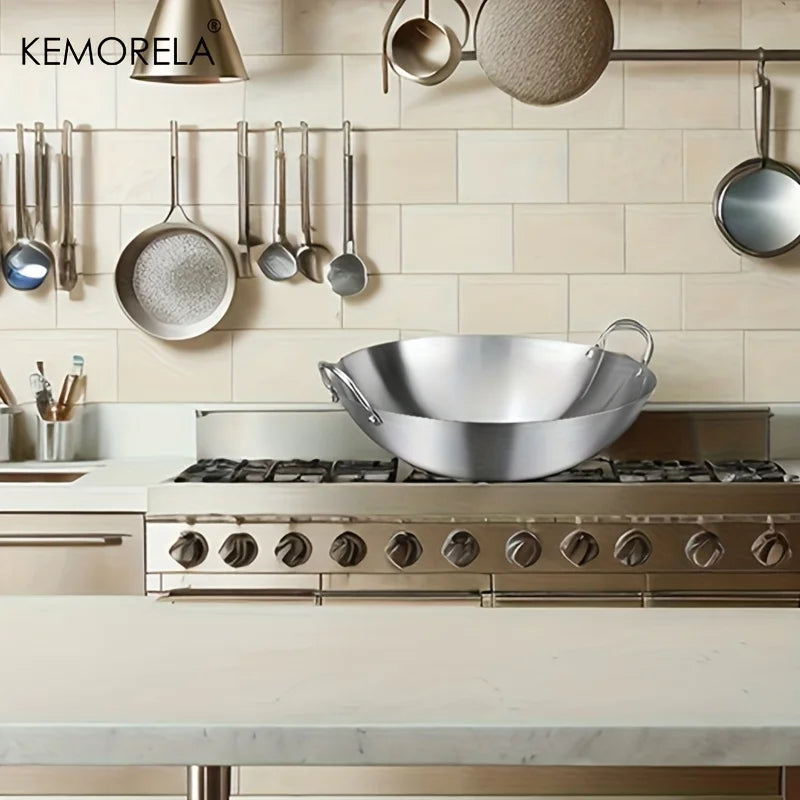 Atheltichub Edelstahl Wok – Langlebig, Gesund & Antihaft! 🍳🔥✨