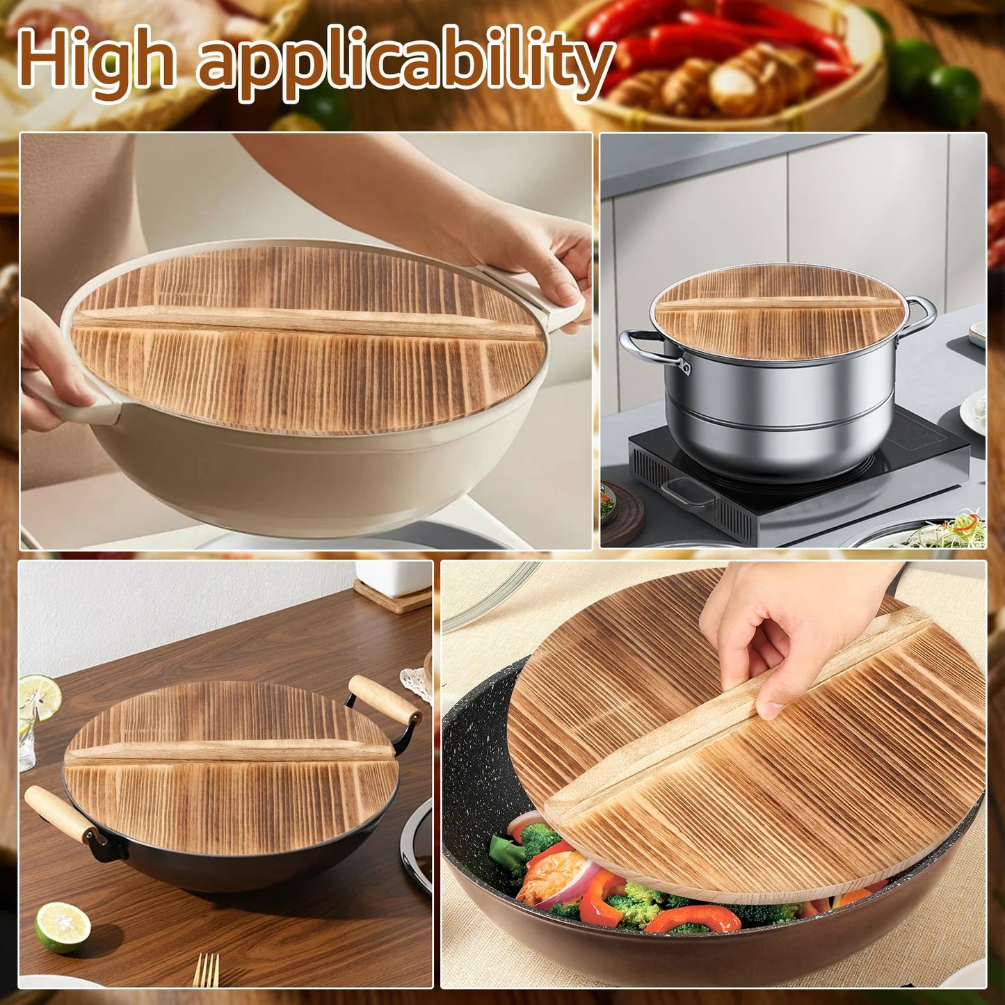 Atheltichub Holz-Wokdeckel – Langlebig, Stilvoll & Perfekte Dampfdichtung! 🍲✨