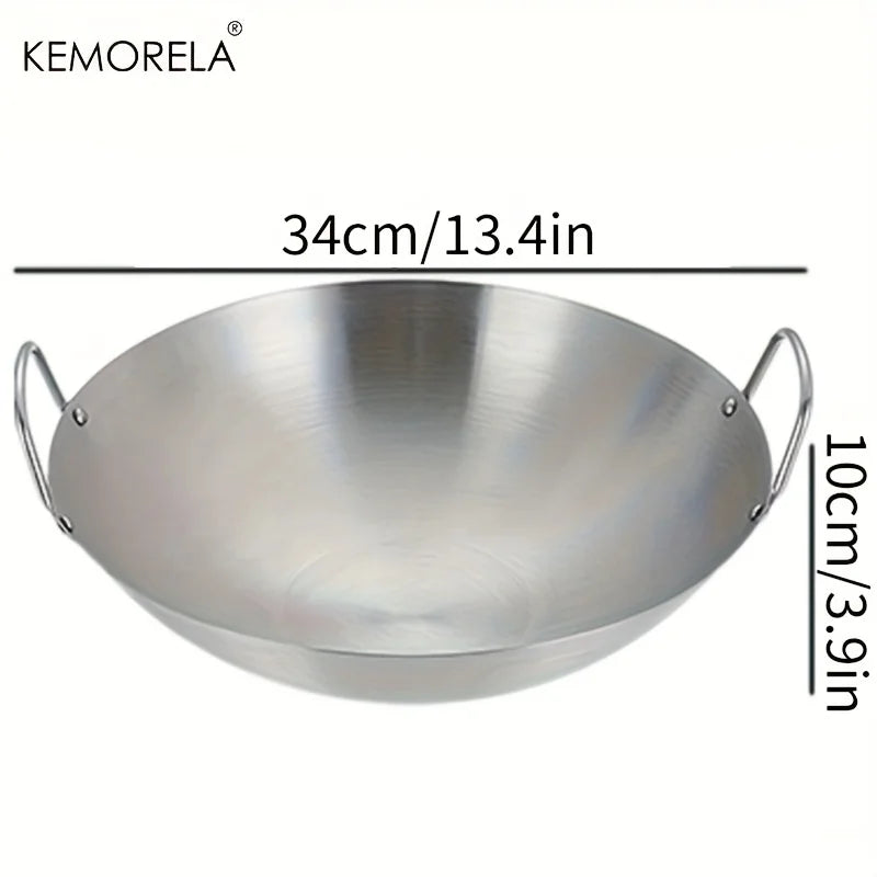 KEMORELA Edelstahl Wok – Zeitlose Eleganz für gesundes Kochen