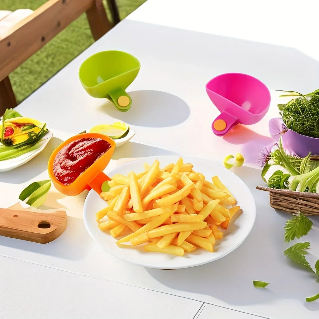 „Elegantes 4-teiliges Dip-Schalen-Set aus langlebigem PP – Ideal für Snacks und Saucen im Freien“