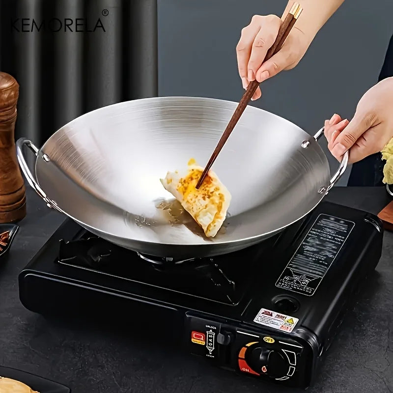 KEMORELA Edelstahl Wok – Zeitlose Eleganz für gesundes Kochen