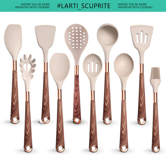 1. Hochwertiges Silikon-Kochutensilien-Set: Eleganz für Ihre Küche  
2. Premium Silikon-Mischlöffel: Stilvolles Kochen neu definiert  
3. Edles Silikon-Kochset: Funktionalität trifft Design  
4. Antihafte Silikonutensilien: Perfektion für kulinarische Mei