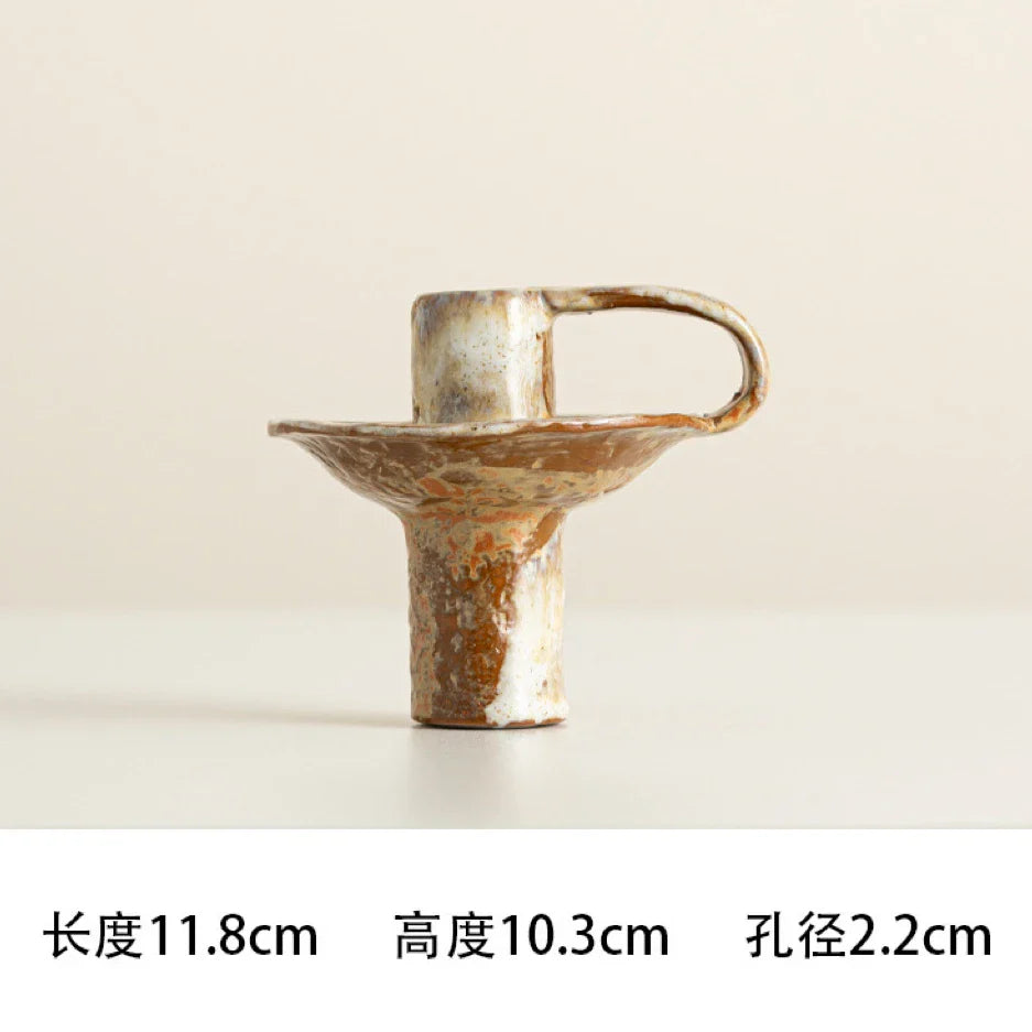 Eleganter Keramik Teelichthalter im Retro-Stil – Zeitlose Dekoration für Wohnräume und Garten