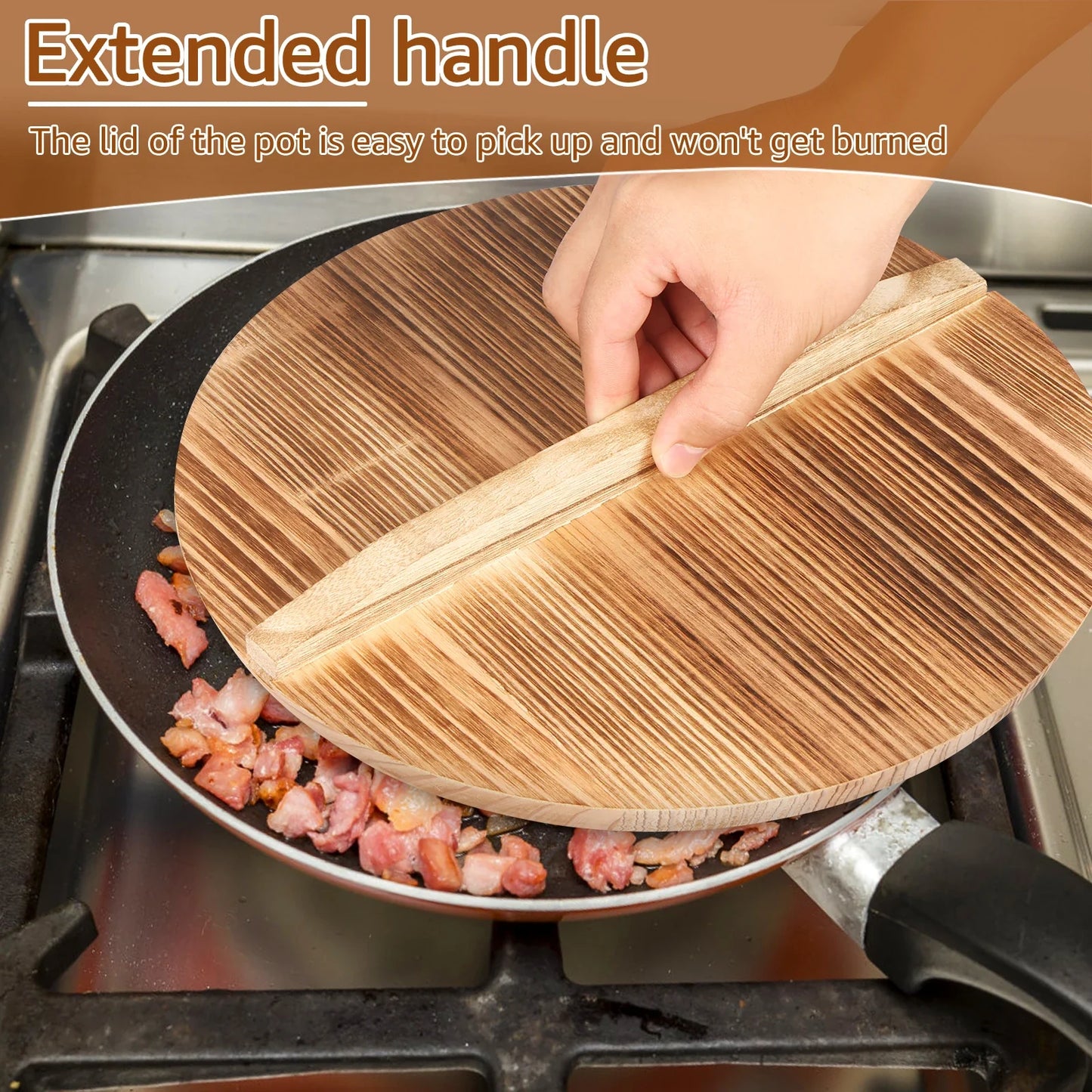 Atheltichub Holz-Wokdeckel – Langlebig, Stilvoll & Perfekte Dampfdichtung! 🍲✨