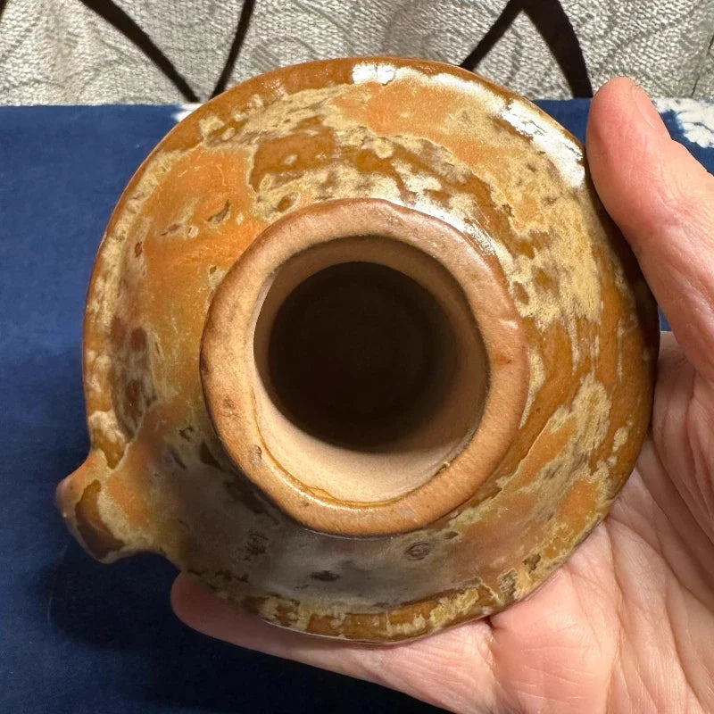 Eleganter Keramik Teelichthalter im Retro-Stil – Zeitlose Dekoration für Wohnräume und Garten