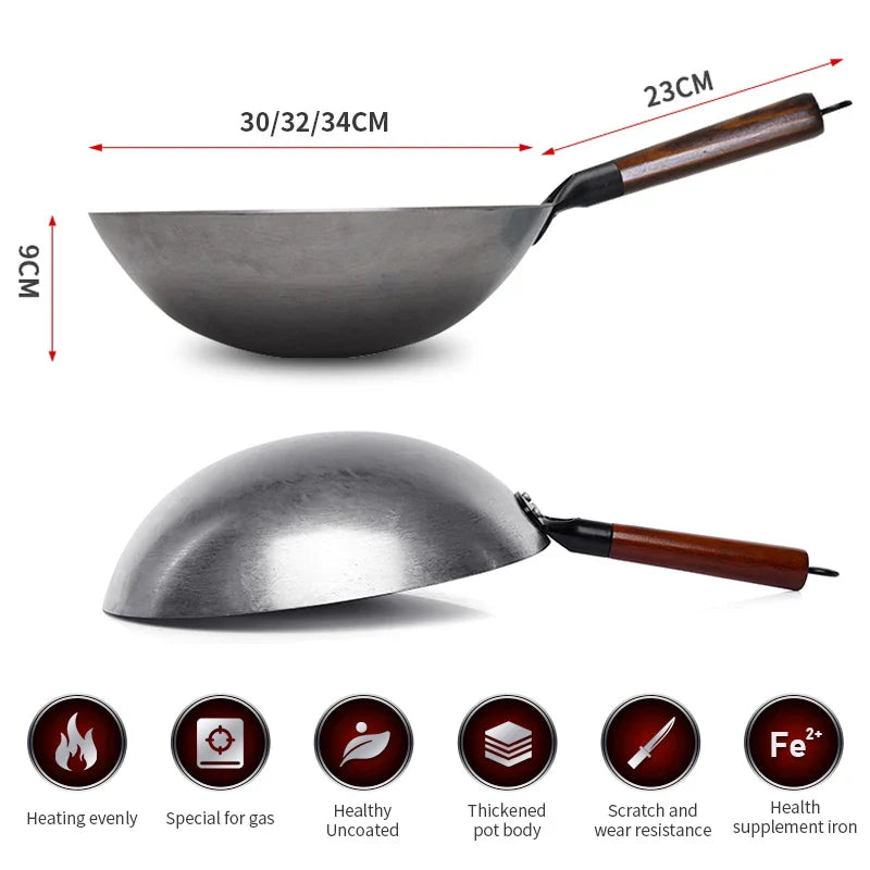 Atheltichub Hochtemperatur Wok – Langlebig, Antihaft & Einsatzbereit! 🍳✨