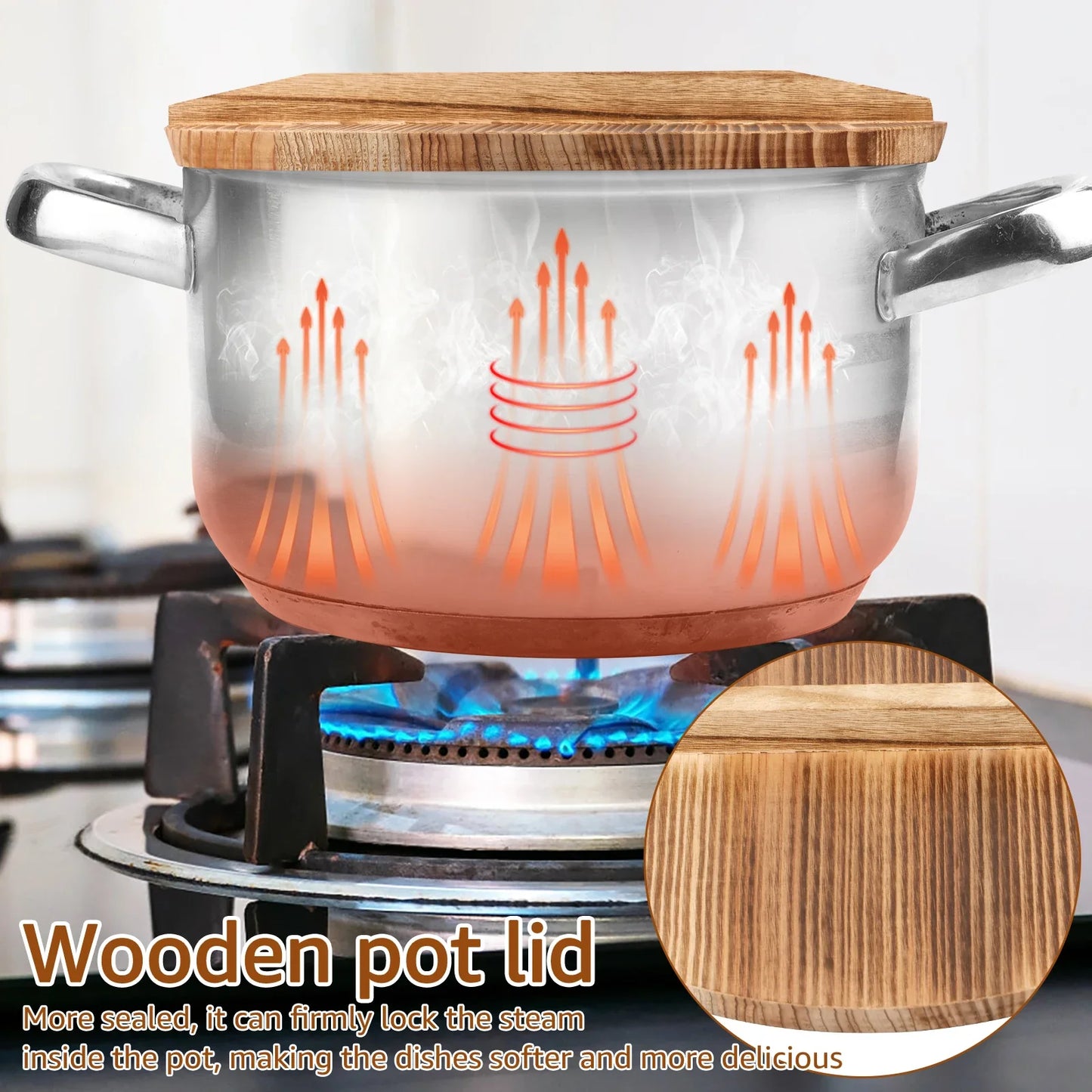 Atheltichub Holz-Wokdeckel – Langlebig, Stilvoll & Perfekte Dampfdichtung! 🍲✨