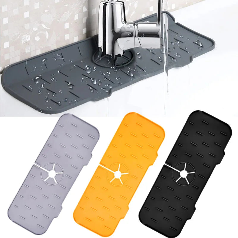 Elegante Silikonmatte für Wasserhahn: Innovativer Spritzschutz für Küche und Bad