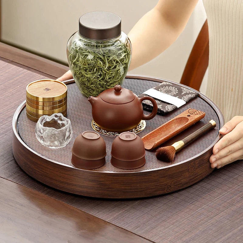 Kristall-Bambus Tee- und Servierplatte: Eleganz für Ihre Küche