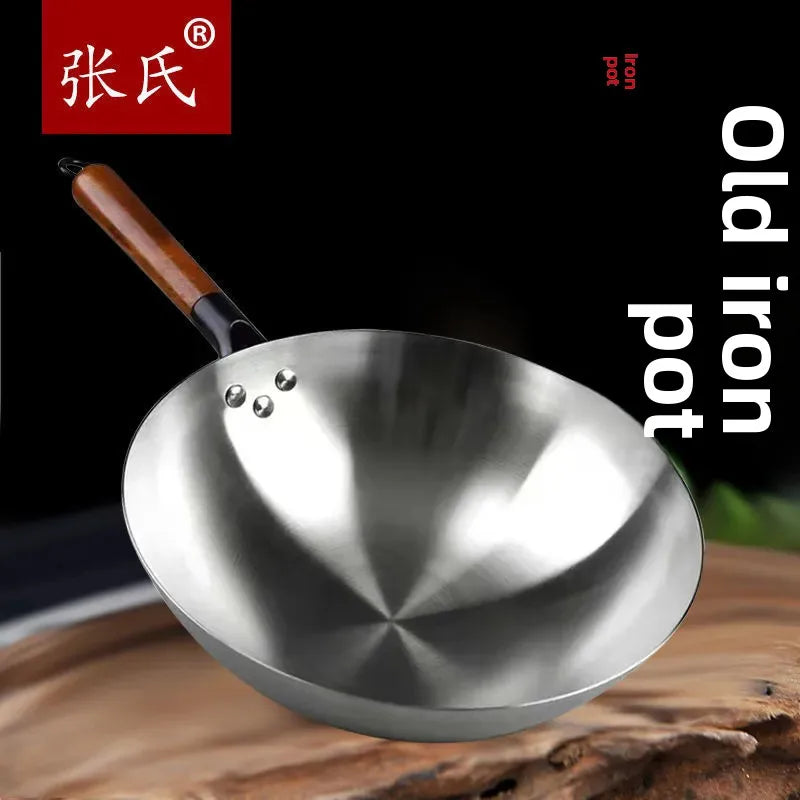 Exklusiver Gusseisen Wok – Leicht, Langlebig und Unbeschichtet