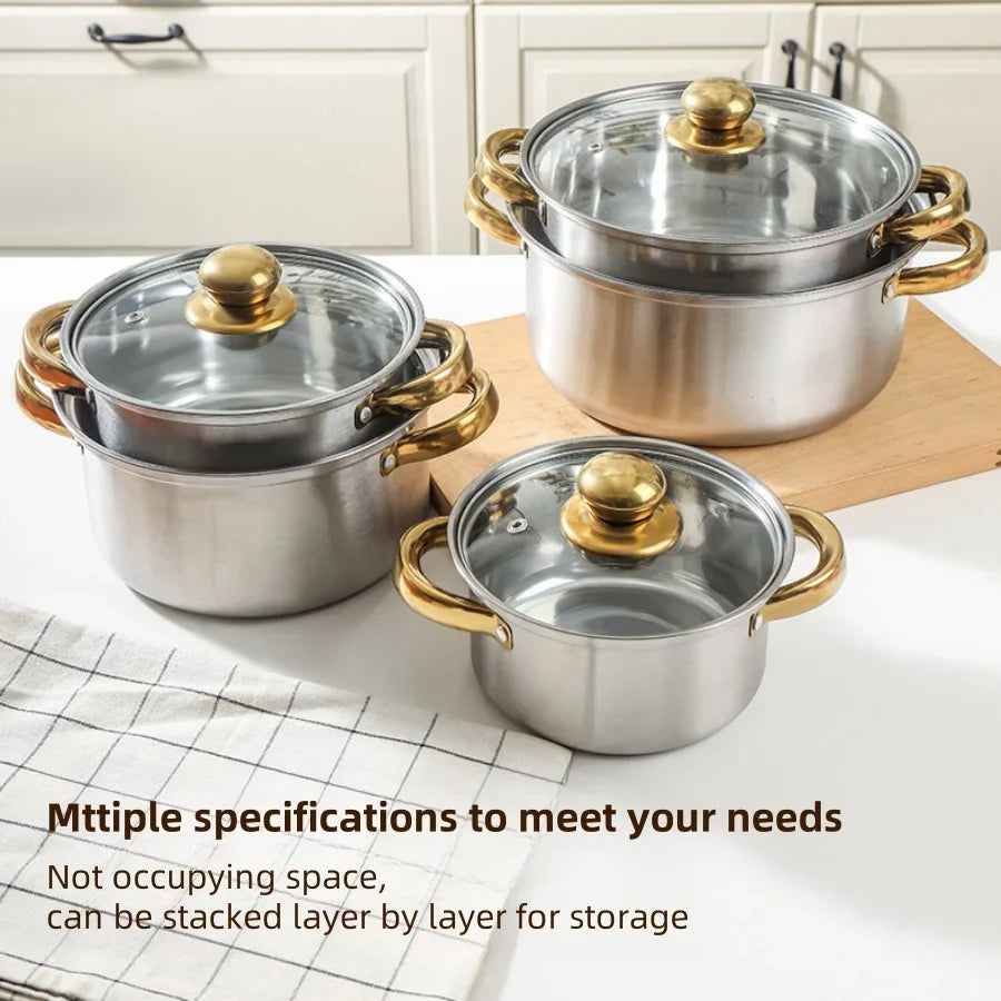 Atheltichub 12-teiliges Edelstahl Kochgeschirr Set – Profi-Kochen leicht gemacht! ✨