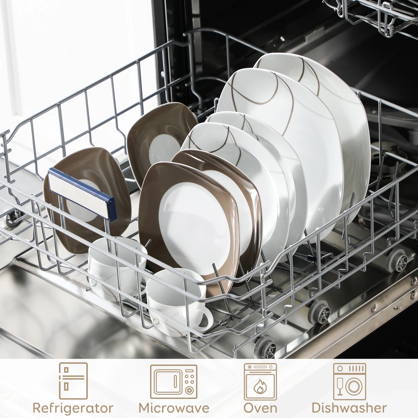 Malacasa Veweet Nikita: Exquisites 30-teiliges Porzellan-Geschirrset