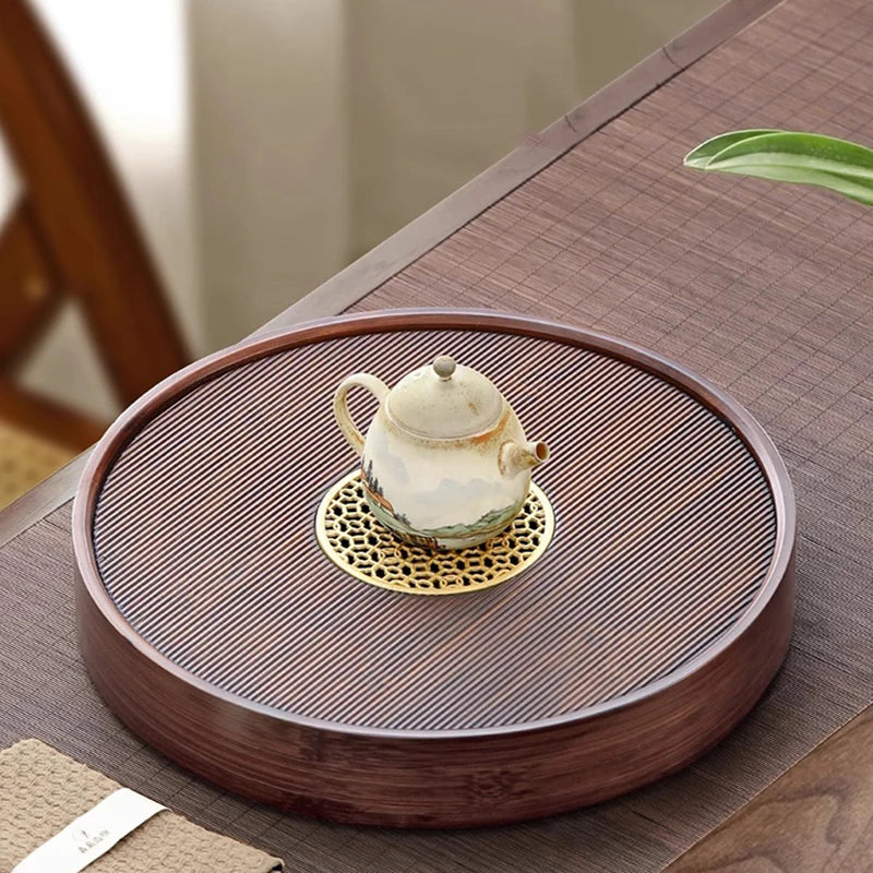 Kristall-Bambus Tee- und Servierplatte: Eleganz für Ihre Küche