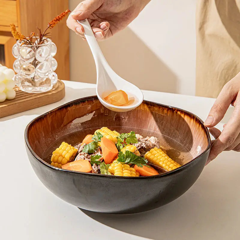 Atheltichub Keramische Suppenschüssel 24 cm – Ofengebrannt & Mikrowellenfest 🍲