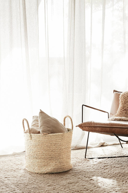 Eleganter Jutekorb in Rundform – Natur pur