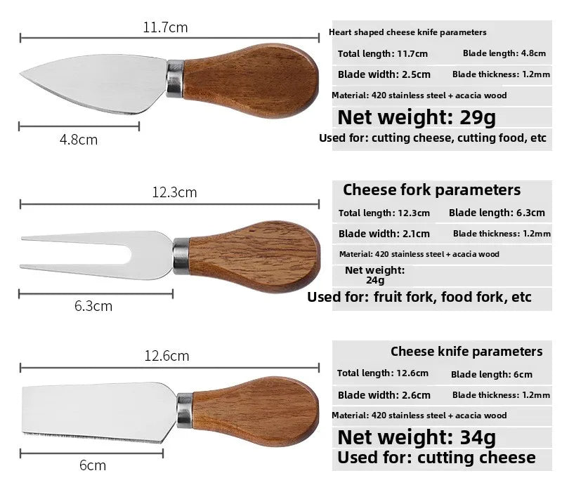 Elegantes Akazien Käsebrett mit Zubehör