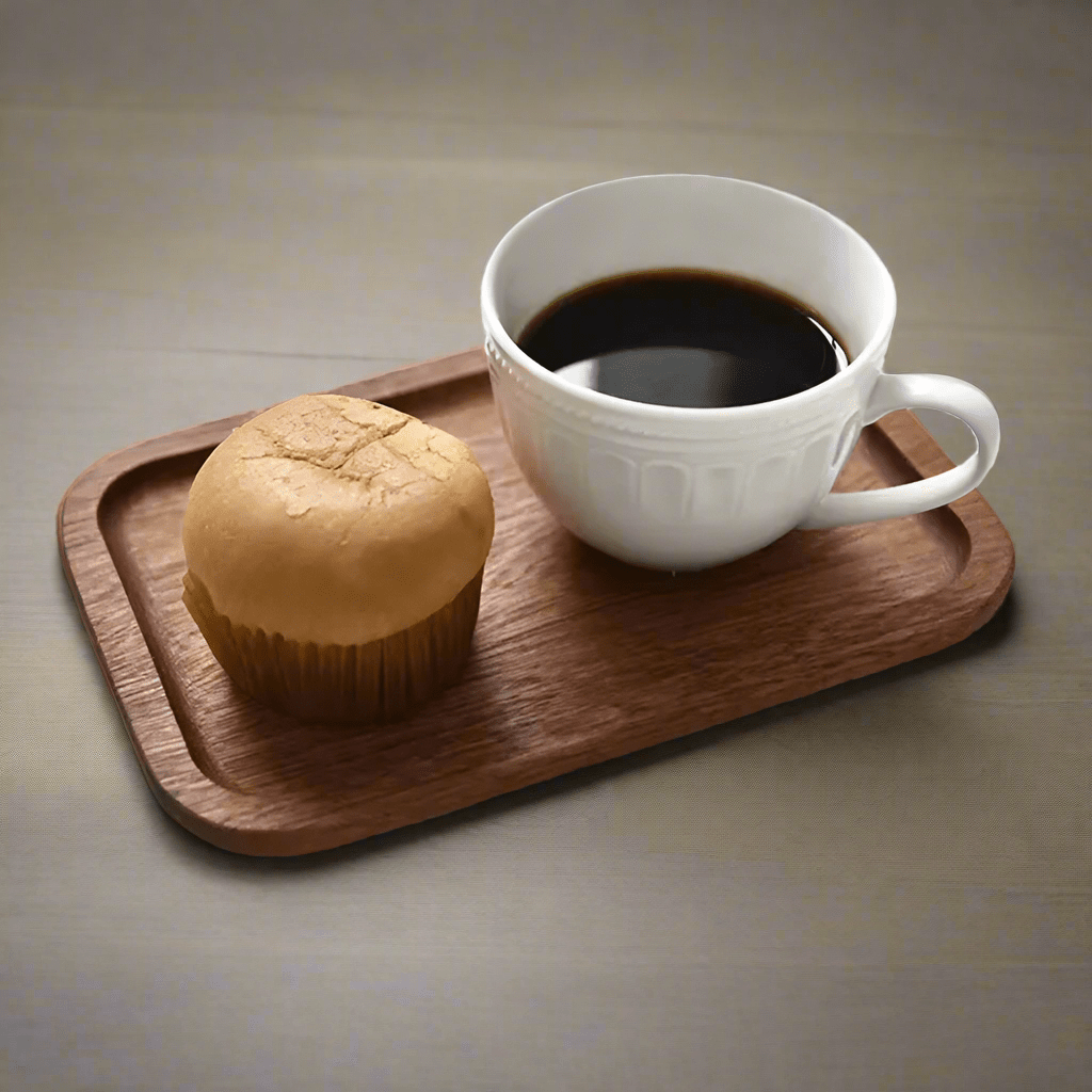 Eleganter Beistellteller aus Akazienholz