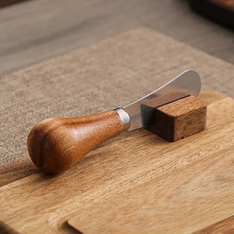 Elegantes Acacia Holz Buttergeschirr Set