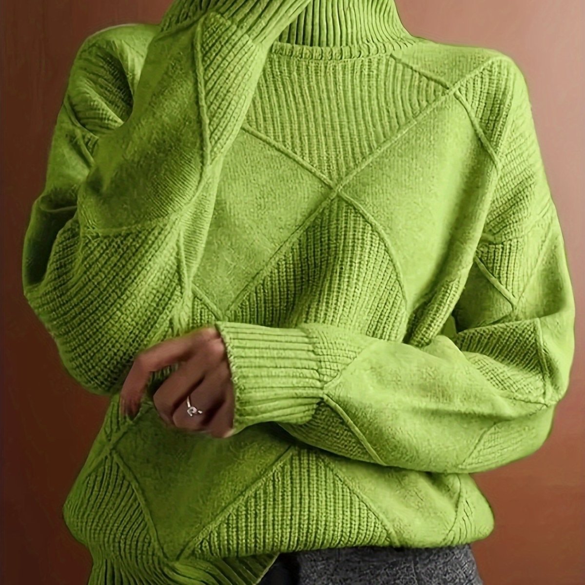 Ameline | Eleganter Strickpullover mit Stehkragen