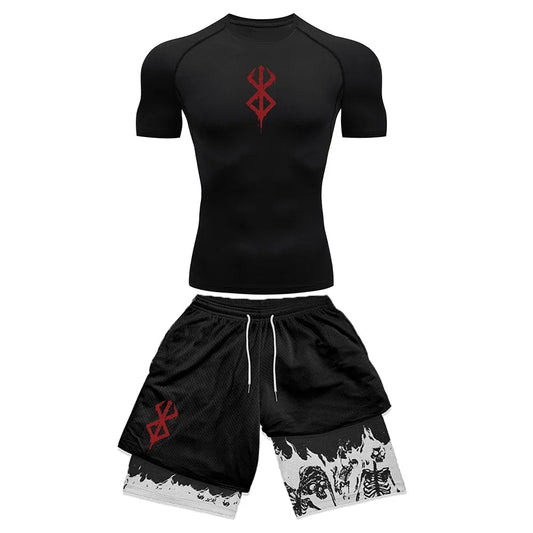 Atheltichub Anime Set: Trendiges T-Shirt & Shorts Duo