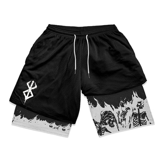 Atheltichub Anime Berserk 2-in-1 Gym Shorts