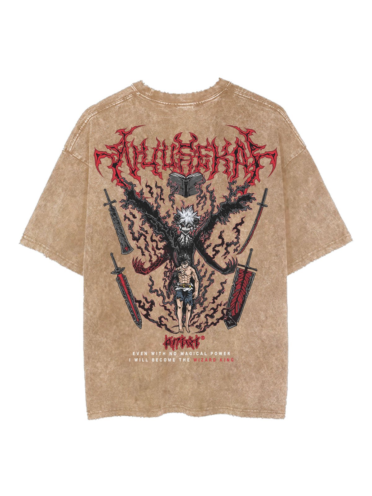 ASTA DEMON Vintage Oversize T-Shirt: Trendiger Retro-Style