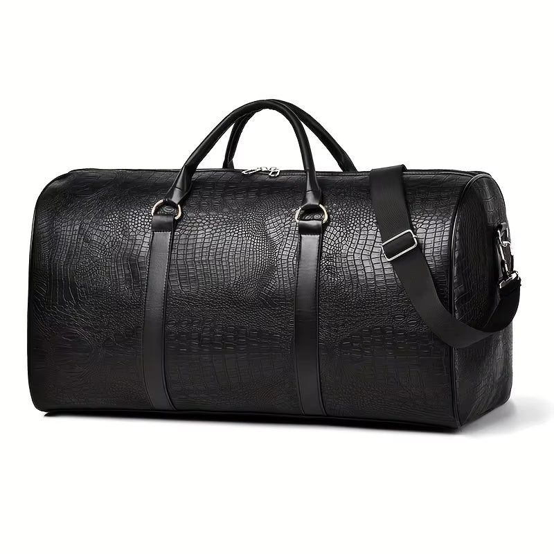 Eleganter Croc Weekender Duffle Bag