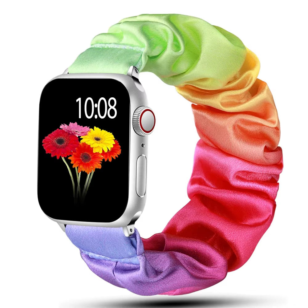 Elegantes Bella Scrunchie Loop Armband für Apple Watch