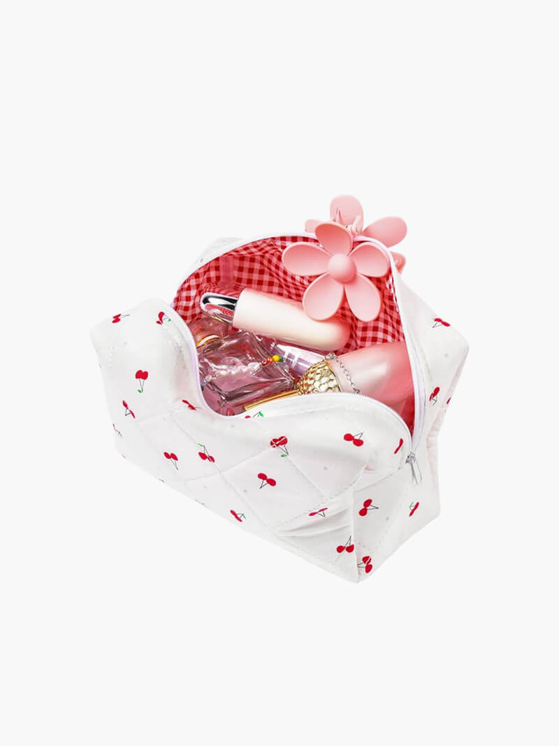 Elegantes Make-up Täschchen „Kirschenzauber“