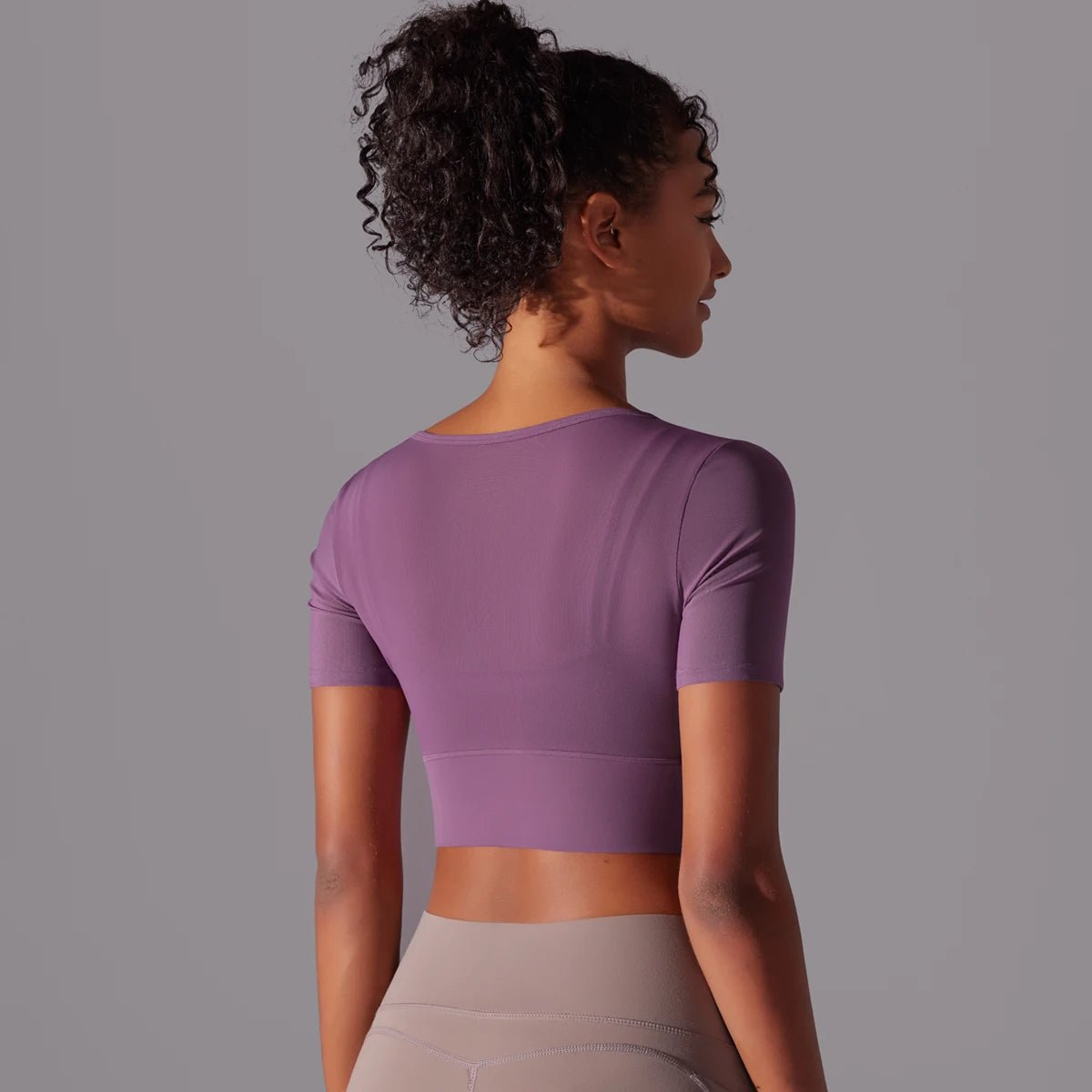 Crop mesh sport top