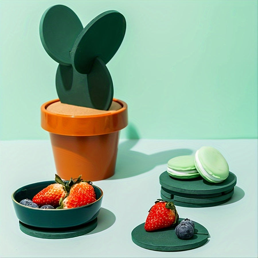 Elegantes Kaktus-Untersetzer-Set für stilvolle Pflanzenliebhaber