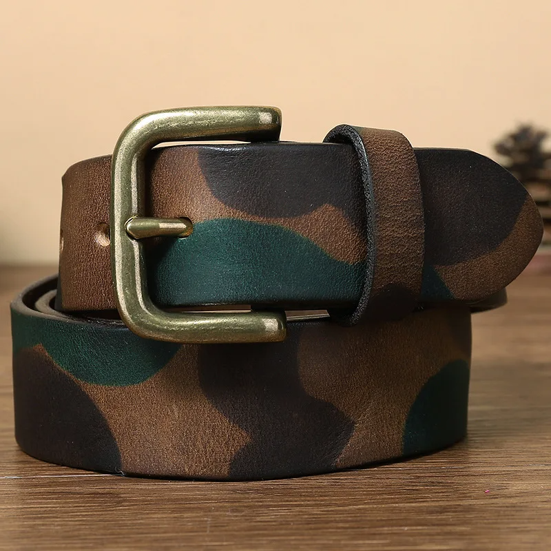 Recon Camo Leder Gürtel – Eleganz trifft Funktionalität