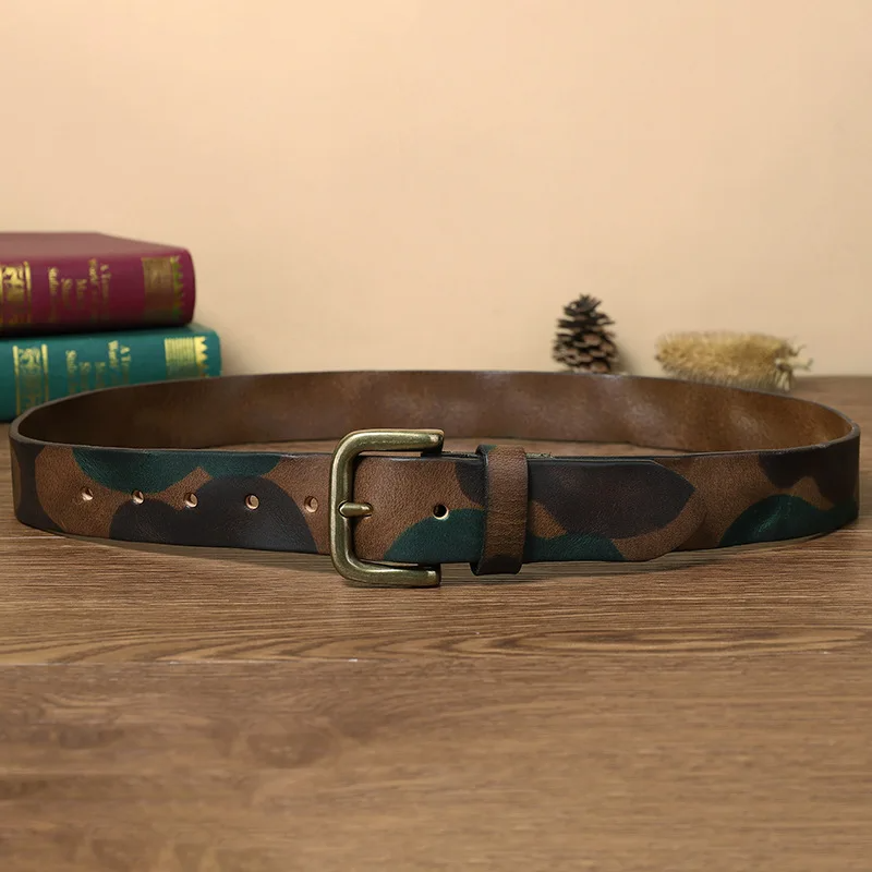 Recon Camo Leder Gürtel – Eleganz trifft Funktionalität