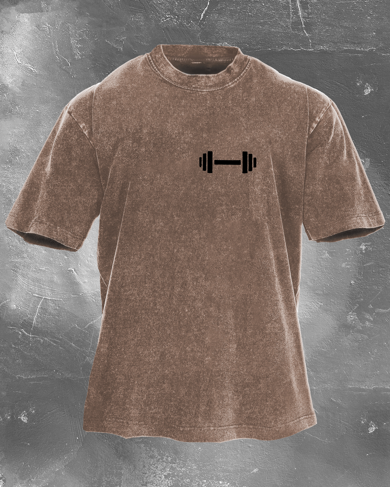 DUMBBELL DADDY: Trendiges, gewaschenes T-Shirt für Fitness-Fans