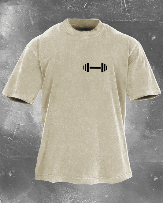 DUMBBELL DADDY: Trendiges, gewaschenes T-Shirt für Fitness-Fans