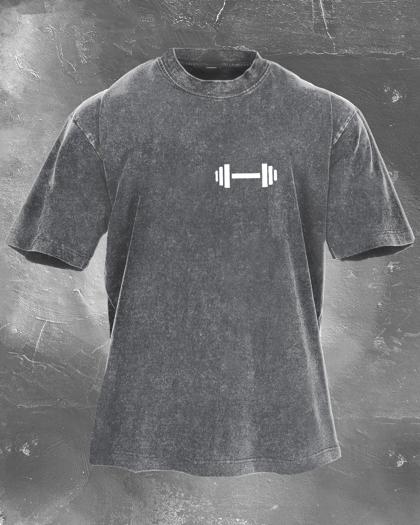 DUMBBELL DADDY: Trendiges, gewaschenes T-Shirt für Fitness-Fans