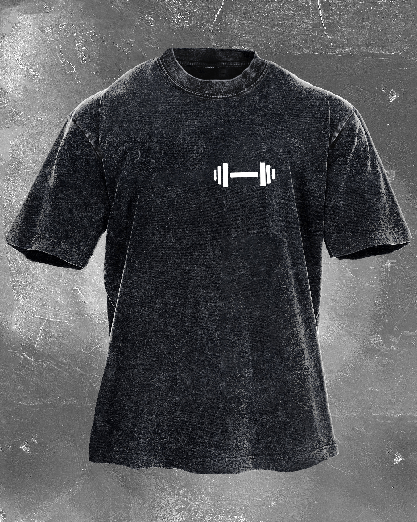 DUMBBELL DADDY: Trendiges, gewaschenes T-Shirt für Fitness-Fans