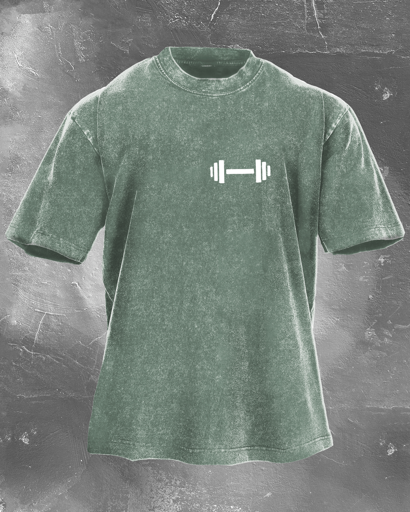 DUMBBELL DADDY: Trendiges, gewaschenes T-Shirt für Fitness-Fans