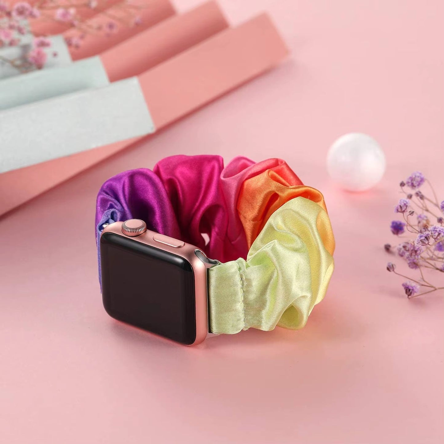 Elegantes Bella Scrunchie Loop Armband für Apple Watch