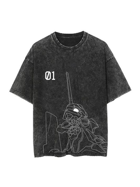 Retro EVANGELION T-Shirt: Vintage Style für Fans