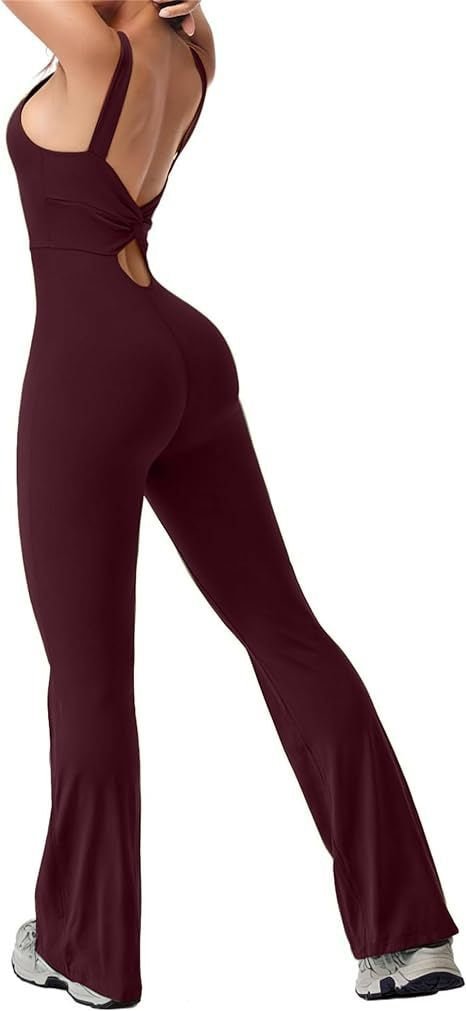 Flare-Jumpsuit mit Korsett-Rücken