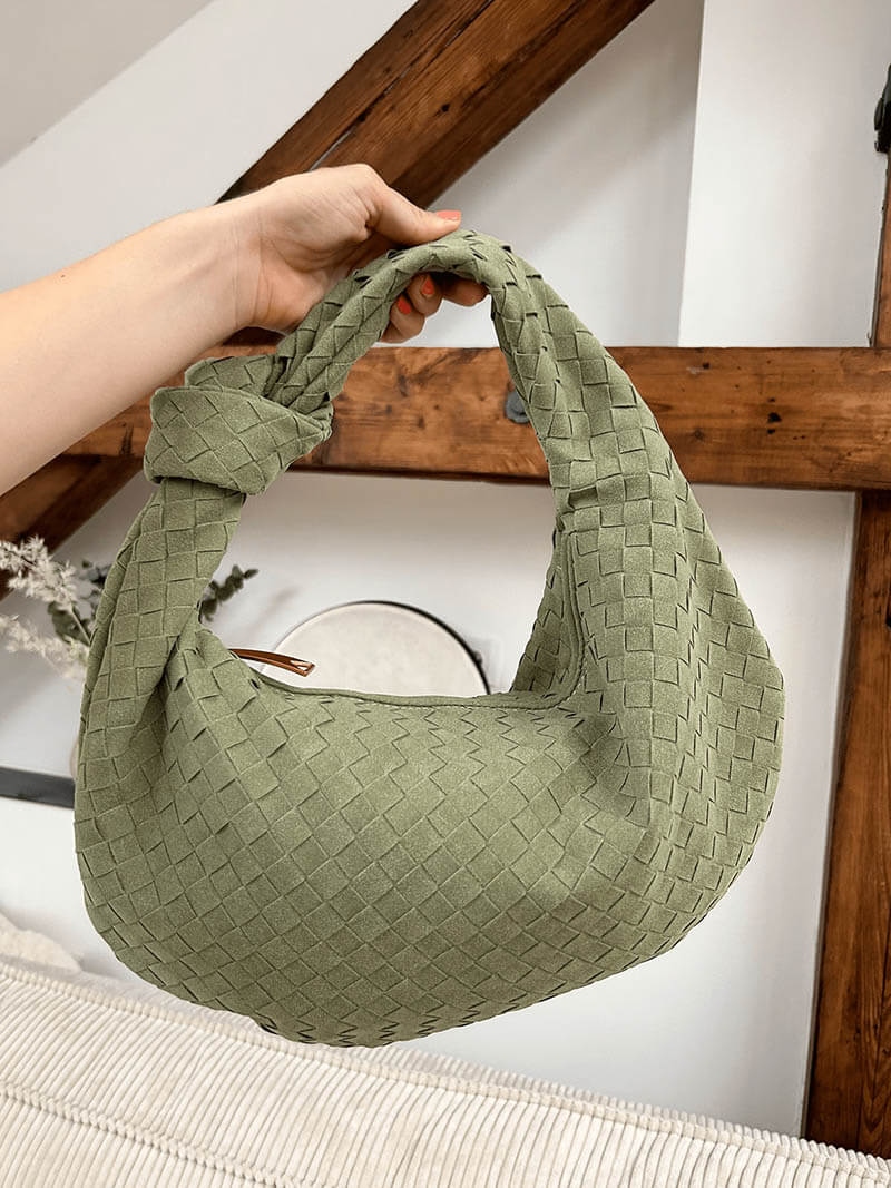 Elegante Wildledertasche in mittlerer Größe